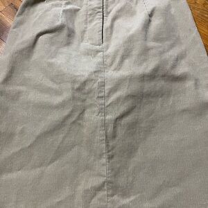 Vintage 80s Laura Ashley Tan Corduroy Skirt Cotton 12 Preppy Khaki Natural